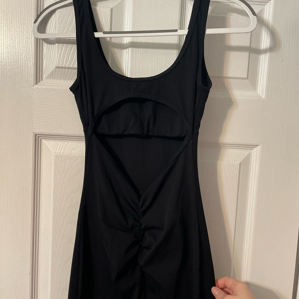 Black Sleeveless athletic jumpsuit